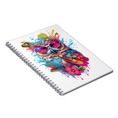 「宇宙との一体性」フクロウ手帳 ノートブック (右側)