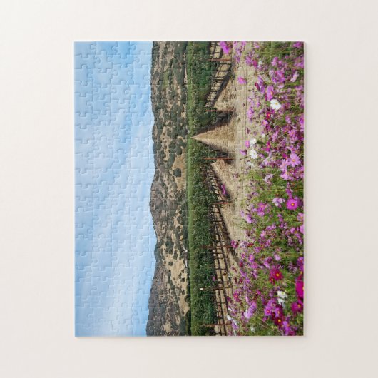 宇宙との収穫期のNapa Valleyのブドウ園 ジグソーパズル (縦)