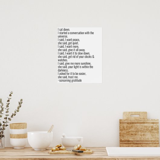 宇宙との対話 ポスター (キッチン)