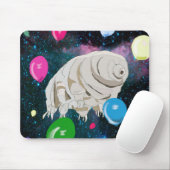 宇宙とバルーンを通して浮かぶHappy Tardigrade マウスパッド (マウス)