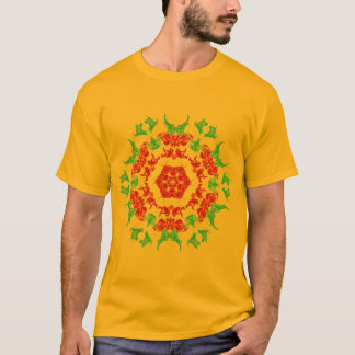 宇宙と天体：マンダラアート Tシャツ