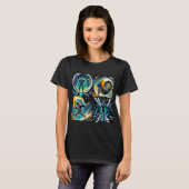 宇宙と宇宙飛行士 Tシャツ (正面フル)