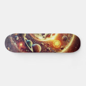 宇宙と惑星のスケートボードデザイン スケートボード (横)