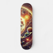 宇宙と惑星のスケートボードデザイン スケートボード (正面)