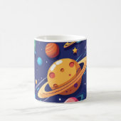 宇宙と惑星のテーマ コーヒーマグカップ (中央)
