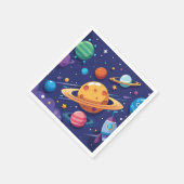 宇宙と惑星のテーマ スタンダードカクテルナプキン (角)