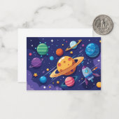 宇宙と惑星のテーマ ノートカード (正面/裏面インサイチュ)