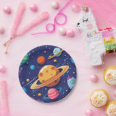 宇宙と惑星のテーマ ペーパープレート (パーティー)
