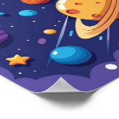 宇宙と惑星のテーマ ポスター (角)