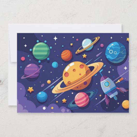 宇宙と惑星のテーマ 招待状 (正面)