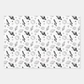 宇宙と惑星銀河系 ラッピングペーパーシート (正面2)