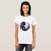 宇宙と星の要素が融合したVigro 星座デザイン Tシャツ (正面フル)