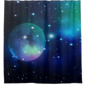 宇宙と星 シャワーカーテン (正面)