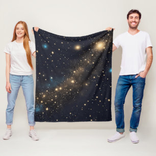 宇宙と星 フリースブランケット