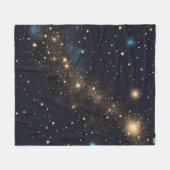 宇宙と星 フリースブランケット (正面(横))