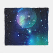 宇宙と星 フリースブランケット (正面(横))