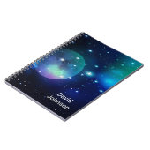 宇宙と星(名前をカスタムする) ノートブック (左側)