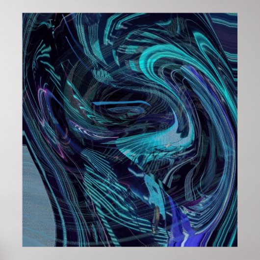 宇宙と時間歪み抽象芸術ポスター ポスター (正面)