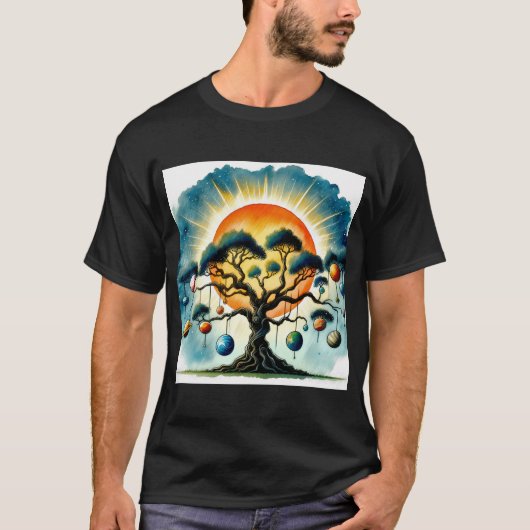 宇宙と神秘的な自然 #7 Tシャツ (正面)