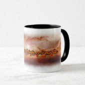 宇宙と詩と白いセラミック マグカップ (正面右)