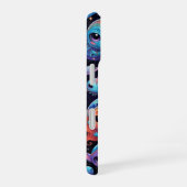 宇宙にいるいろいろな色の小さなエイリアン iPhone 16ケース (右側面)