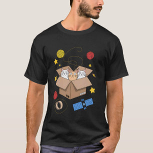 宇宙にいるかわいい猫 楽しい アイロニーな猫 子猫 ユーモア Tシャツ