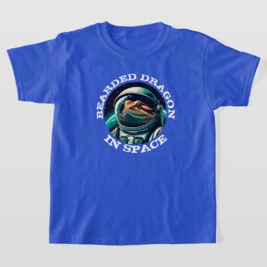 宇宙にいるヒゲドラゴン Tシャツ (レイダウン)