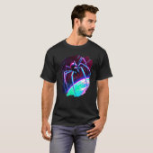 宇宙にいる怖い巨大変異クモ生物 Tシャツ (正面フル)