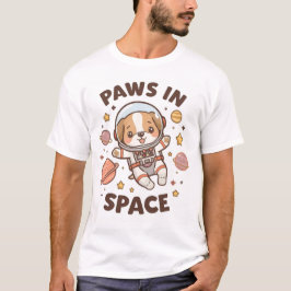 宇宙にいる猫のTシャツ 宇宙飛行士 ねこ かわいい メンズ レディース おもしろ グラフィックTシャ Tシャツ
