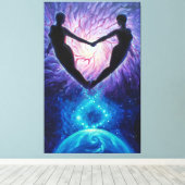 宇宙における宇宙愛の相性 キャンバスプリント (インサイチュ (ウッドフロア))