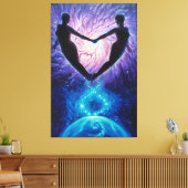 宇宙における宇宙愛の相性 キャンバスプリント (インサイチュ (リビング))