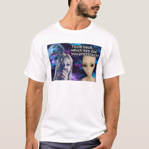 宇宙における誤った失った誘導されたコンピュータギーク Tシャツ