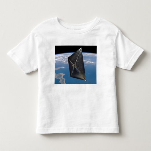 宇宙におけるNanoSail-Dのアーティストコンセプト トドラーTシャツ (正面)