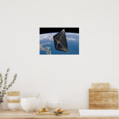 宇宙におけるNanoSail-Dのアーティストコンセプト ポスター (キッチン)