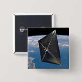 宇宙におけるNanoSail-Dのアーティストコンセプト 缶バッジ (正面&裏面)