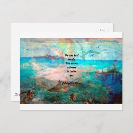 宇宙についてのRumiのインスピレーションの引用文 ポストカード (正面/裏面)