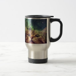 宇宙に凝視している猫 トラベルマグ