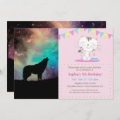 宇宙に向かって吠えるオオカミ 招待状 (正面/裏面)