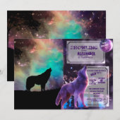 宇宙に向かって吠えるオオカミ 招待状 (正面/裏面)