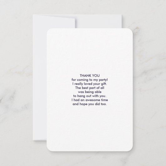 宇宙に浮かぶ宇宙飛行士ありがとう サンキューカード (裏面)