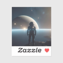 宇宙に浮かぶ宇宙飛行士 シール