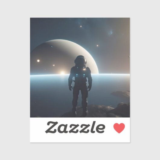 宇宙に浮かぶ宇宙飛行士 シール (シート)