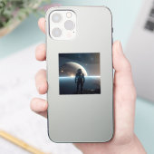 宇宙に浮かぶ宇宙飛行士 シール (スマートフォン)