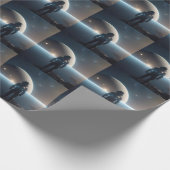 宇宙に浮かぶ宇宙飛行士 ラッピングペーパー (角)