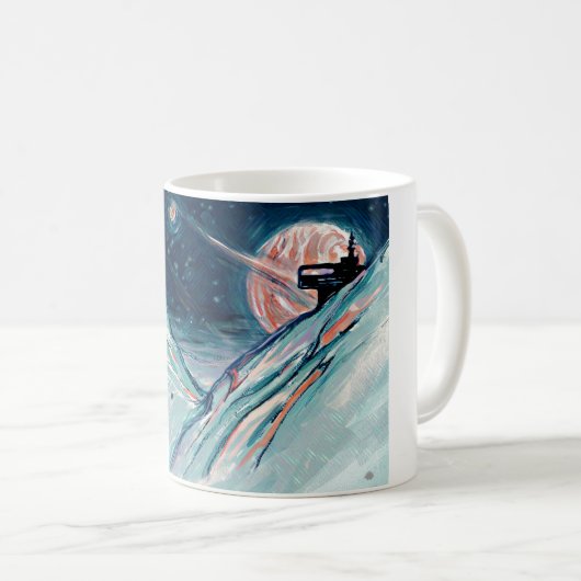 宇宙に私の未来の家 コーヒーマグカップ (正面右)