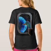 宇宙に送られたアヒル Tシャツ (裏面)