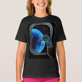宇宙に送られたアヒル Tシャツ