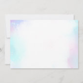 宇宙に達する4つ星の誕生日写真 招待状 (裏面)