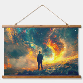 宇宙に 吊り下げ型タペストリー