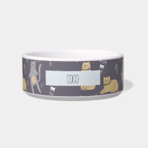 宇宙ねこ シームレスパターン オーダーネーム